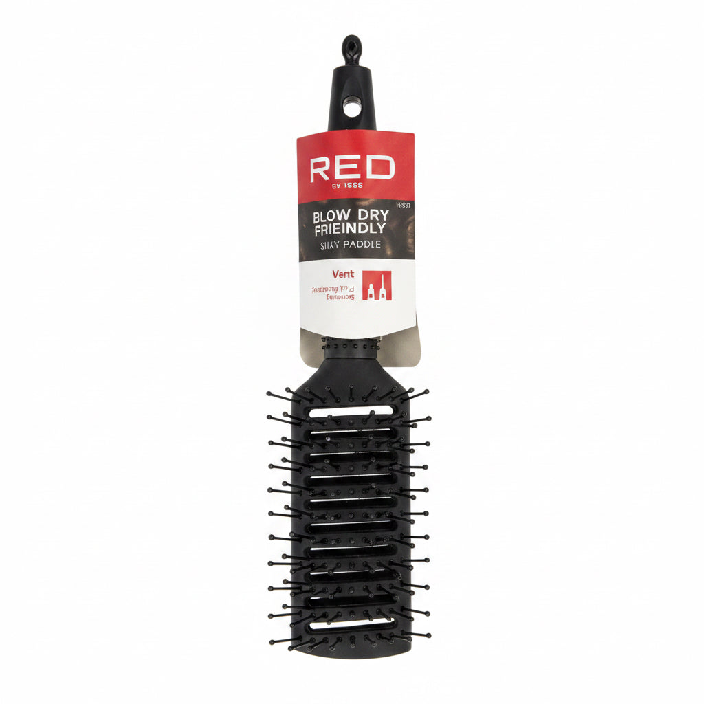 Red silky paddle brush