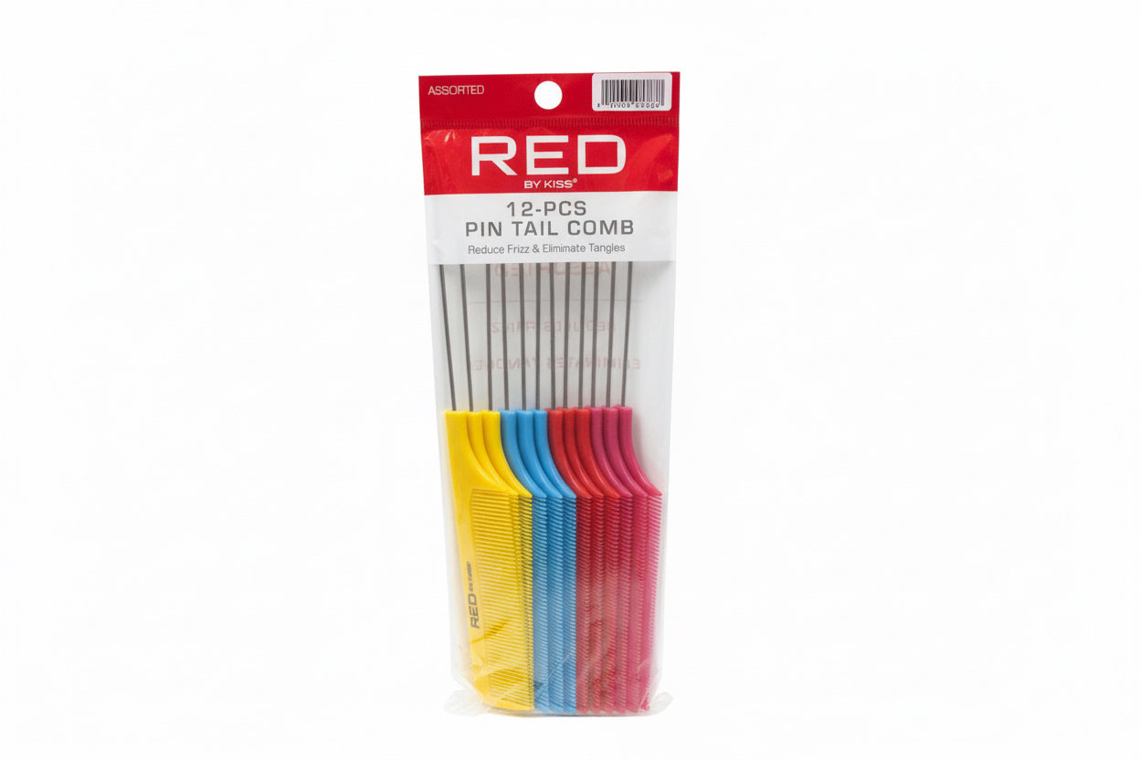 Red 12 Pcs Pin Tail comb