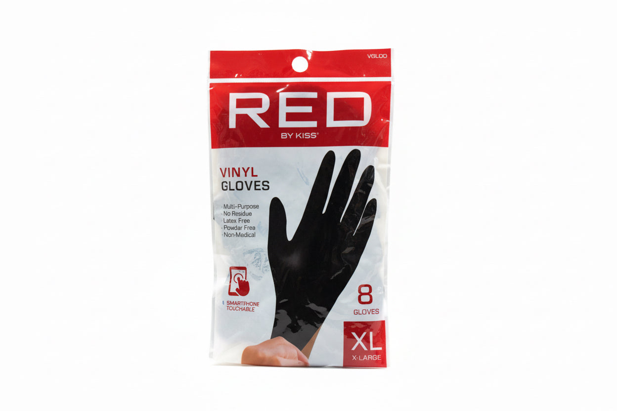 RED Vinyl Gloves XL