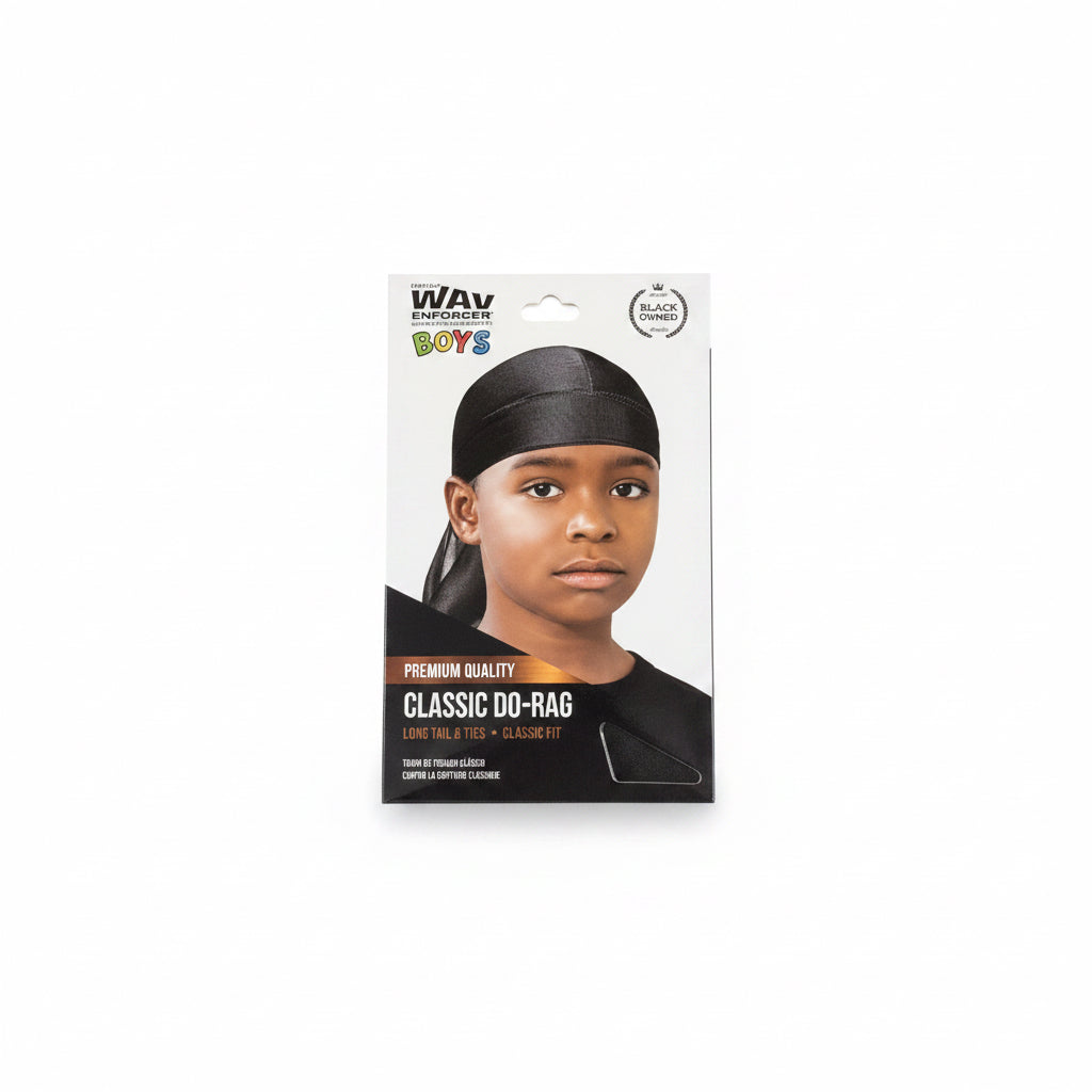 Wavenforcer boys durag (Black)