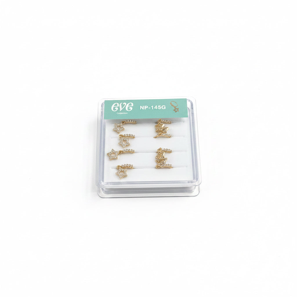 Eve collection star nose hoops(Silver) (Copy)