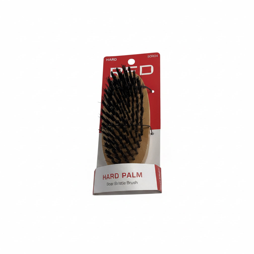 Red hard palm brush