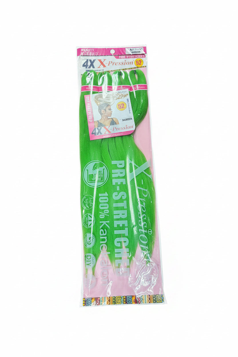 XPRESSION 52" 4X PRE STRETCHED BRAID HAIR - NGREEN