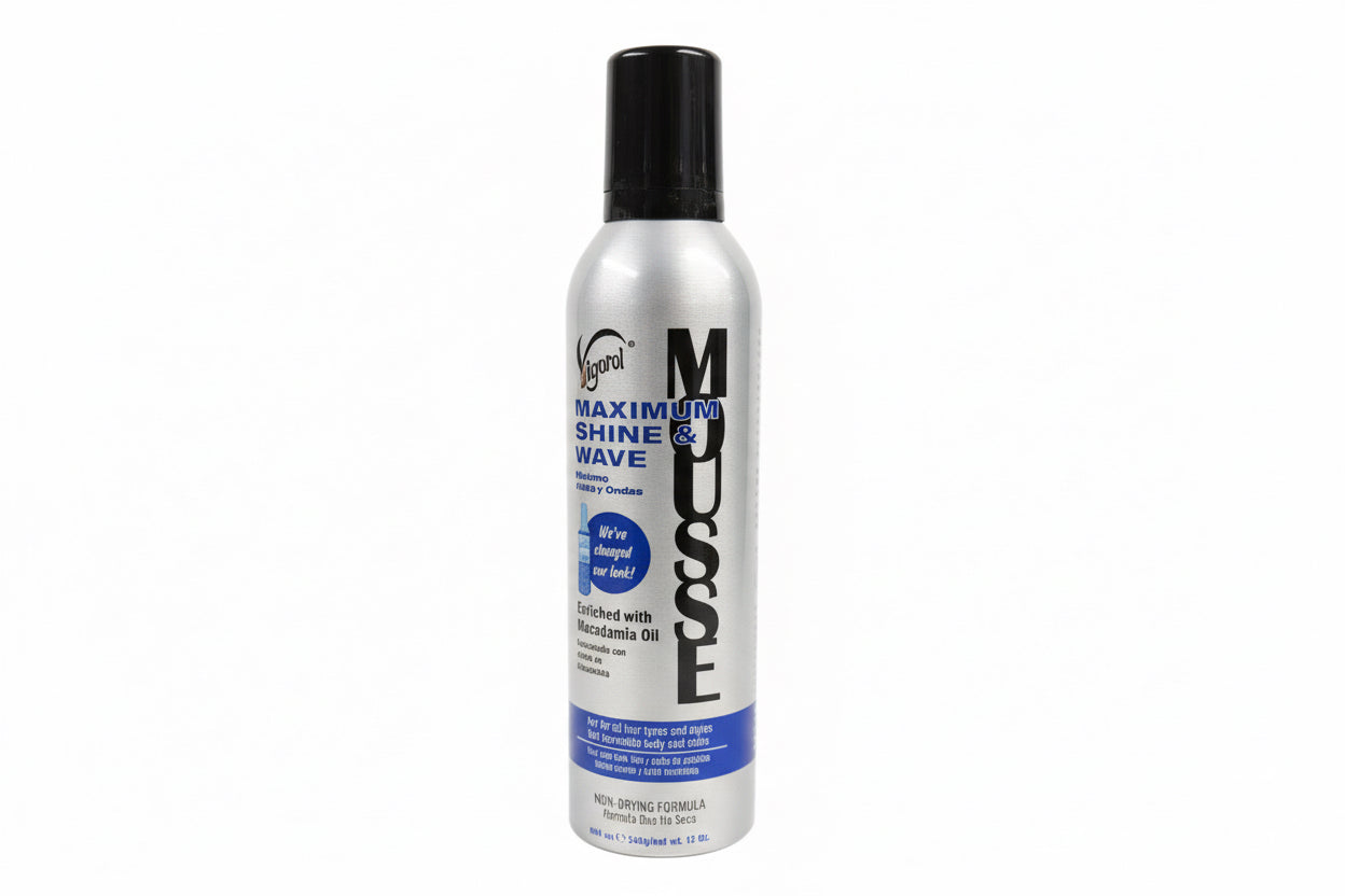 VIGOROL MAX SHINE N WAVE MOUSSE 12OZ