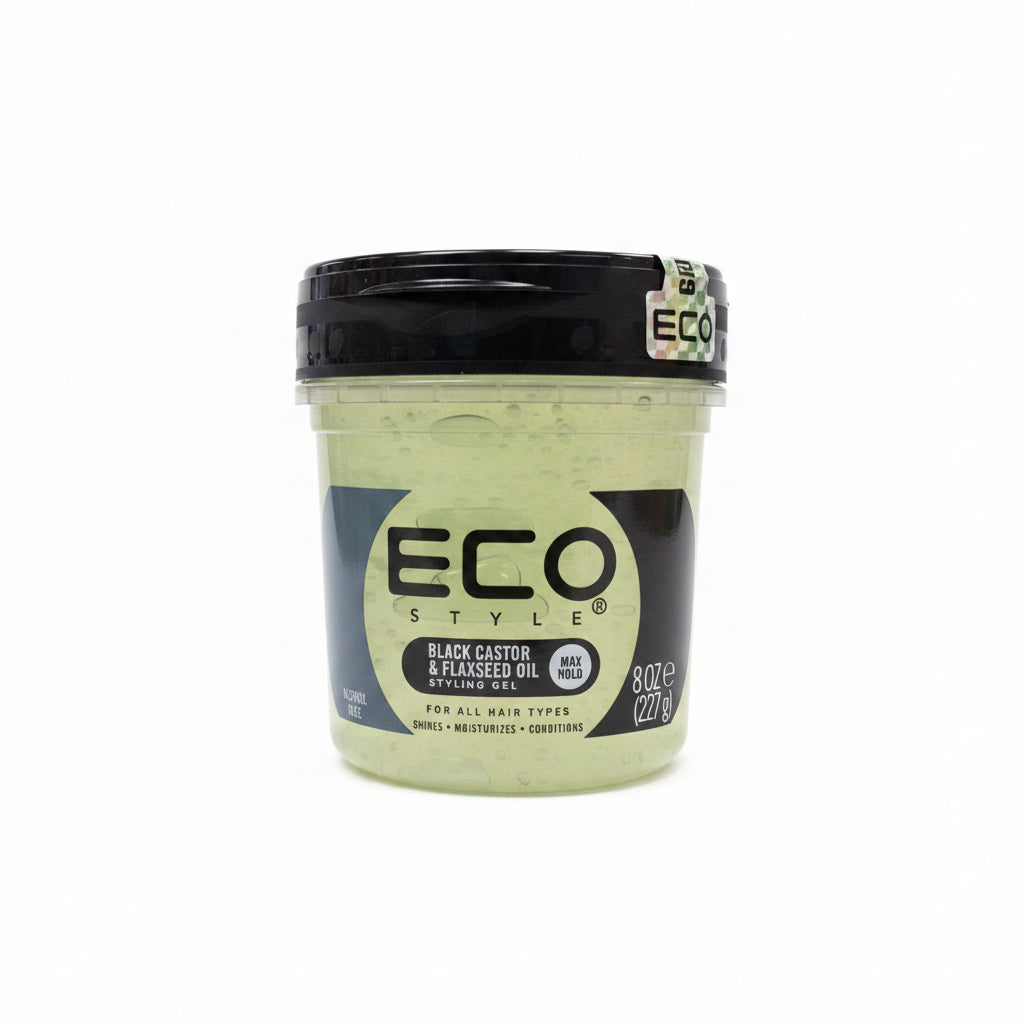 ECO STYLE BLACK CASTOR & FLAXSEED OIL GEL 8OZ