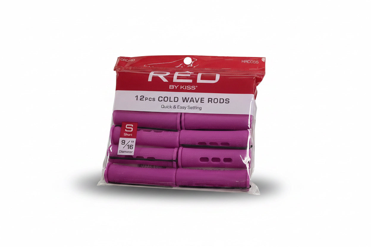 Red short 12pcs cold wave rods