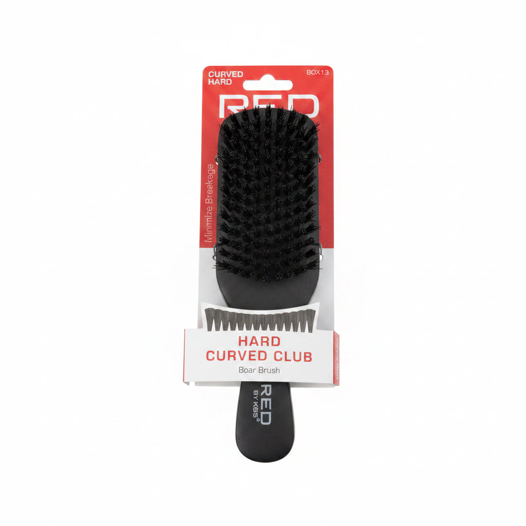 Red hard curved club (brush)