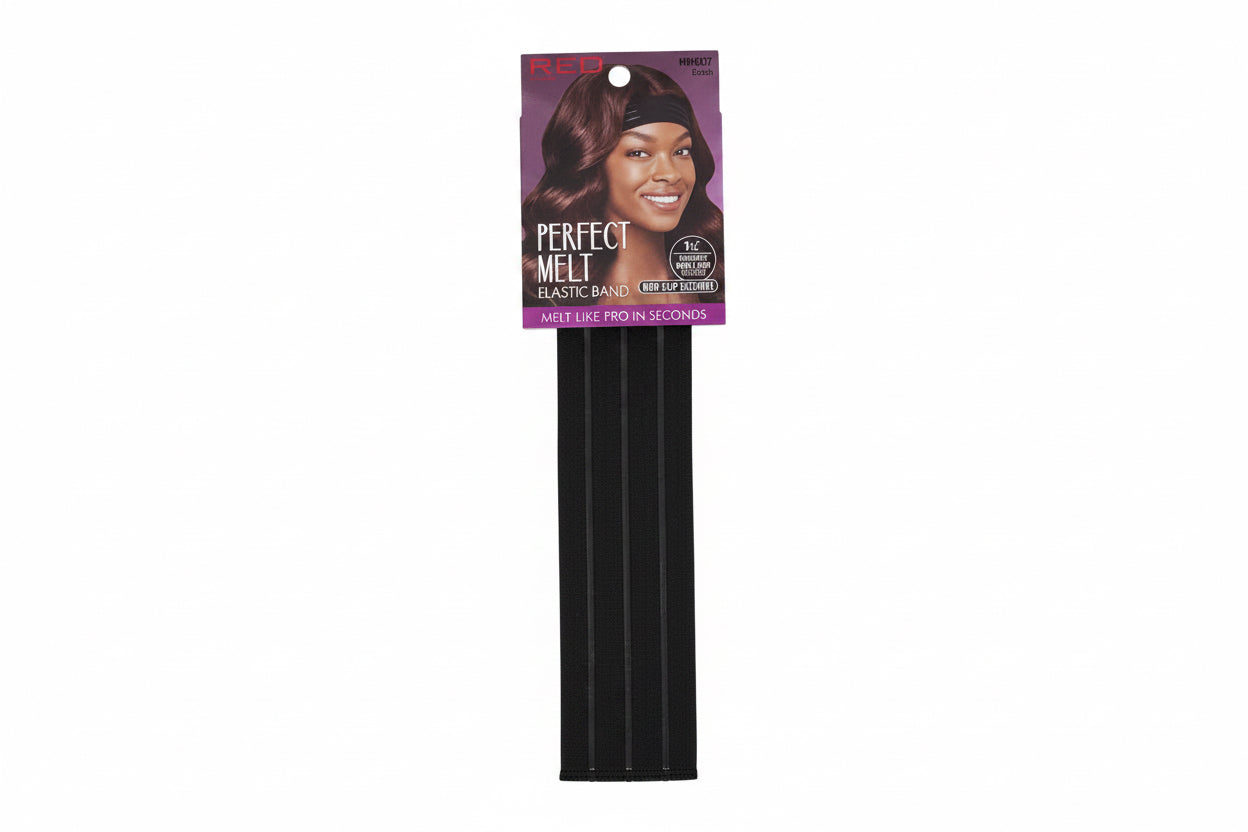 Red perfect melt elastic band w non slip silicone (black)
