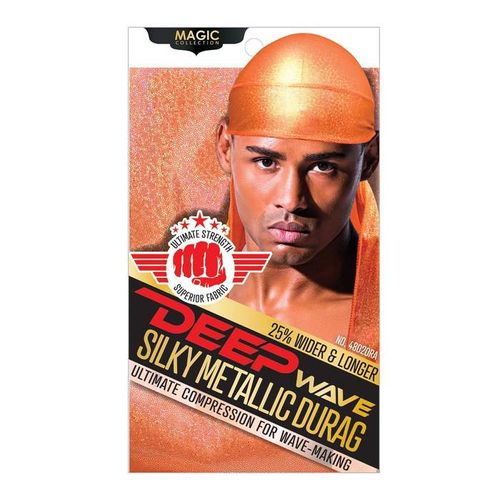 Magic Collection Deep Wave Silky Metallic Durag (Orange)