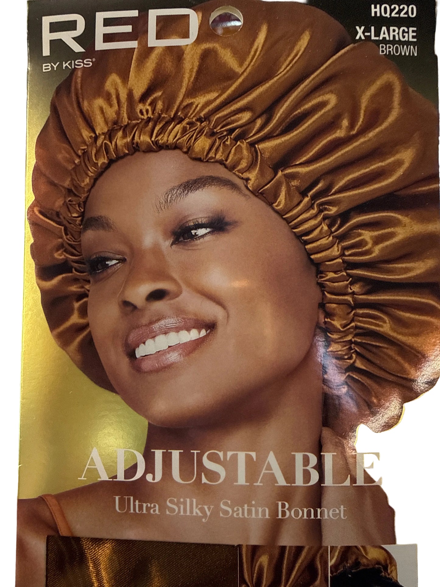 RED ADJUSTABLE SILK BONNET