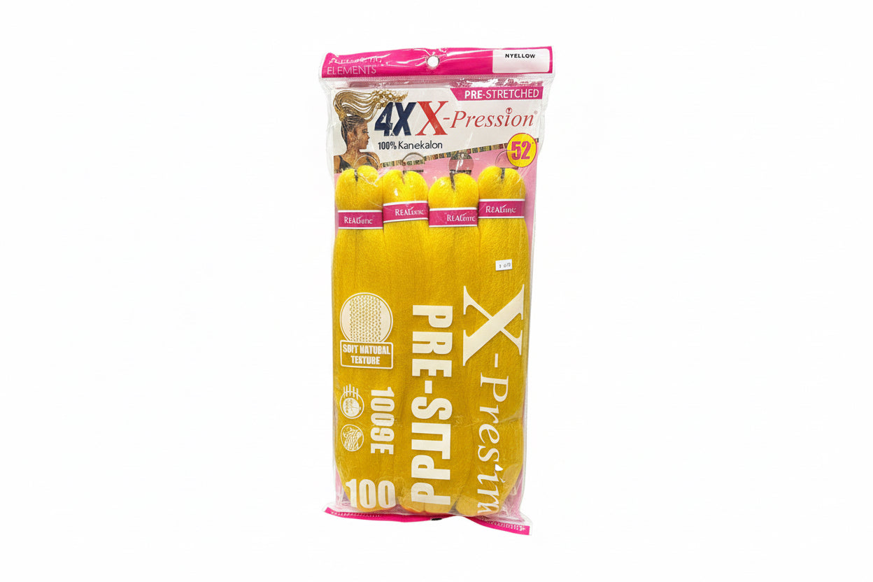 XPRESSION  52" 4X PRE STRETCHED BRAID HAIR - NYELLOW