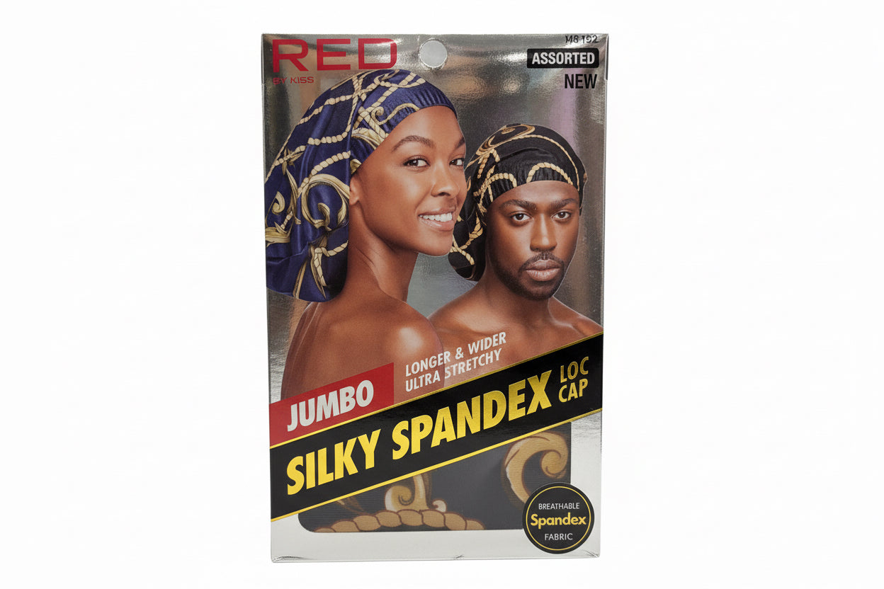 RED Silky Spandex Loc Cap