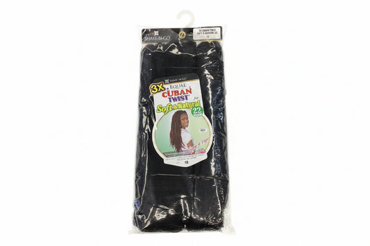 Shake-N-Go 3x Cuban twist hair 1B