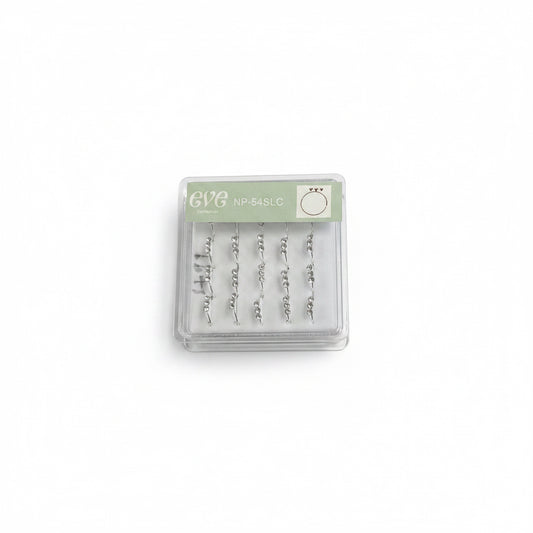 Eve collection 3 diamond nose hoops (silver)