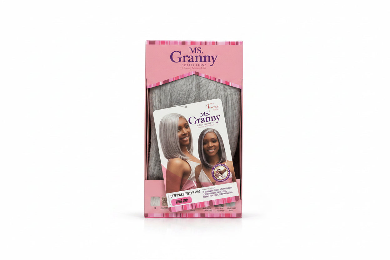 Ms. Granny deep part Evelyn wig (white gray)