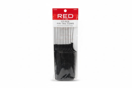 RED 12-PCS PIN TAIL COMB