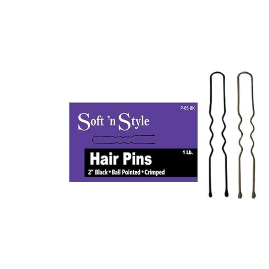 Soft N Style Hair Pins (Black) - 1Lb
