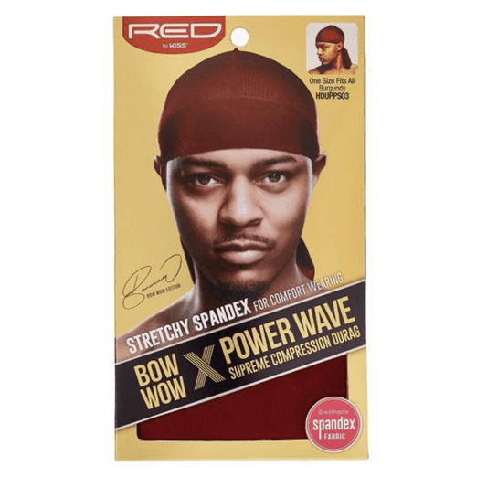 Red Premium Powder Wave Velvet Luxe Durag (Charcoal Gray)