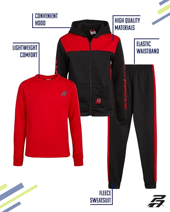 3Pc Jogger Set - Assorted Colors