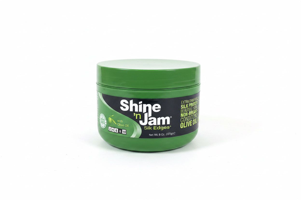 SHINE N JAM SILK EDGES OLIVE OIL 8OZ