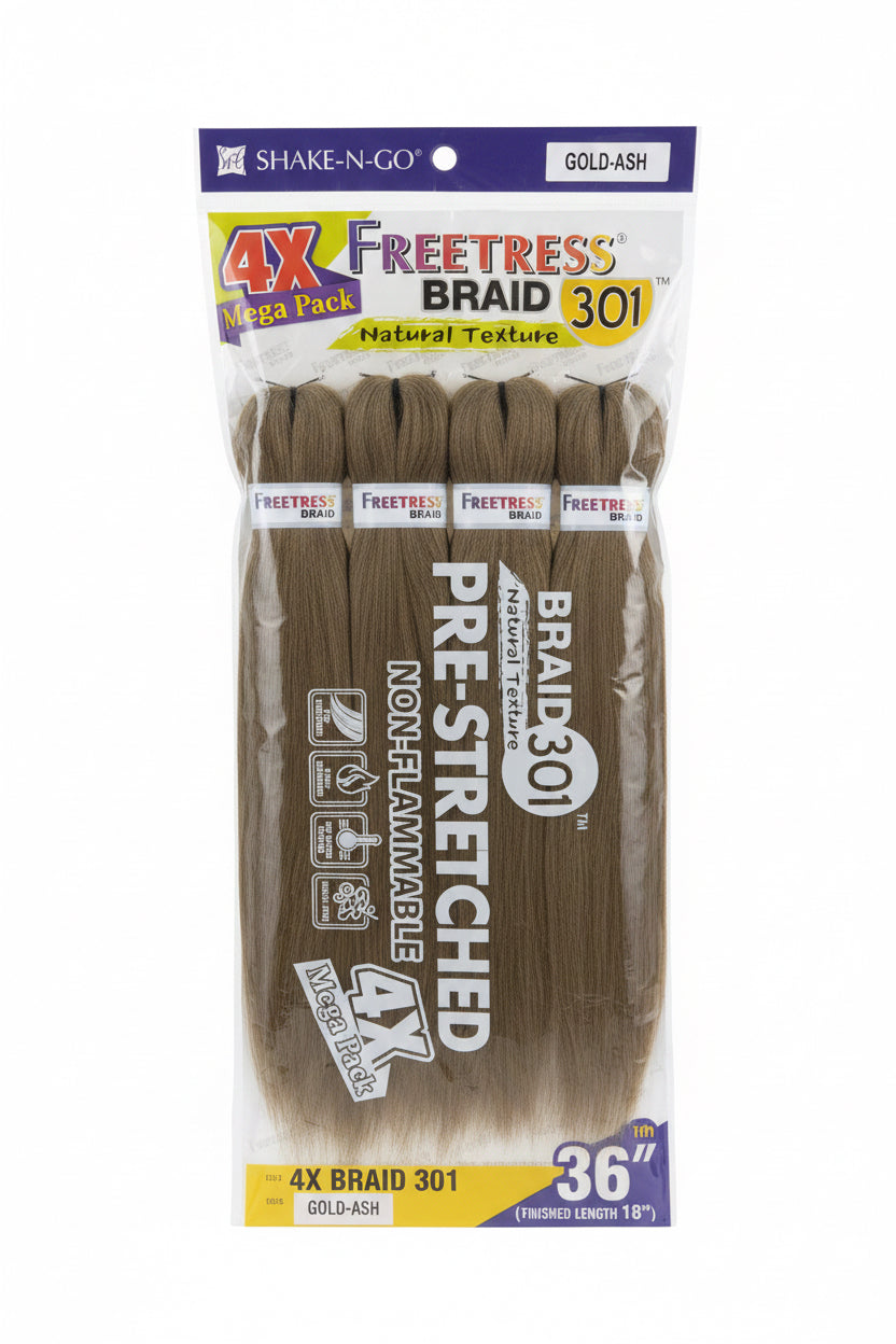 Freetress 4x 301 Braid #Gold-Ash