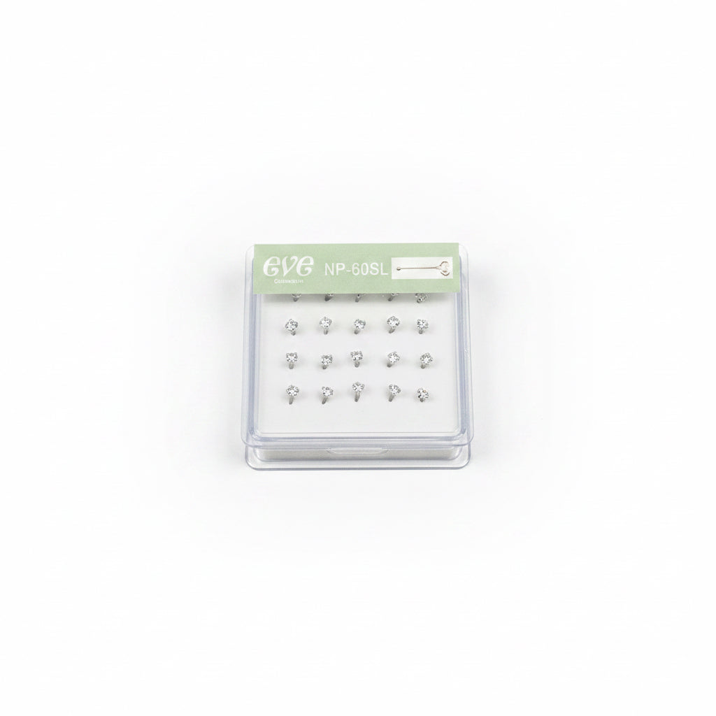 Eve collection L-shaped nose rings (Silver)