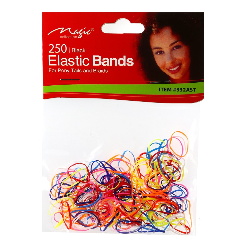 Magic Collections 250 Elastic Rubber Bands Black