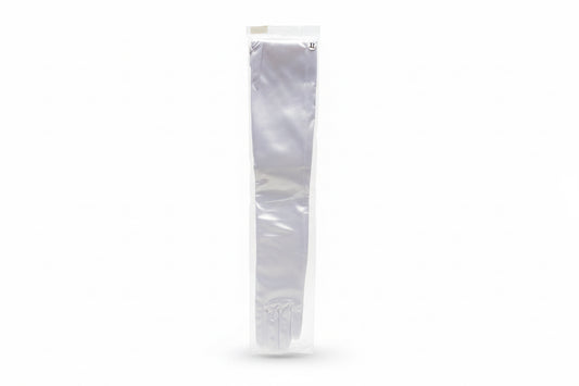 White Satin Long Glvs