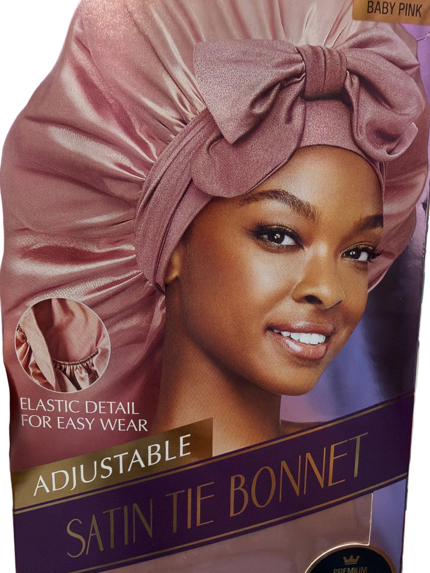 RED Adj Satin Tie Bnt Braid