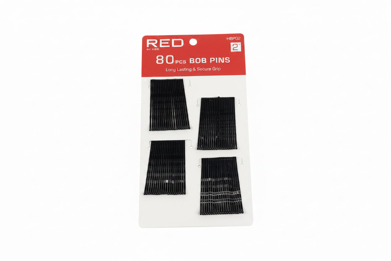 Red 80pcs Bobby pins (black)