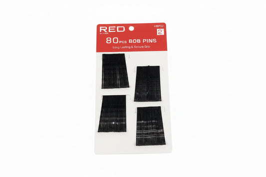 Red 80pcs Bobby pins (black)
