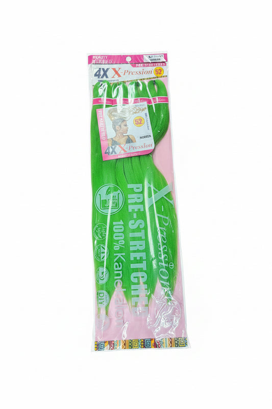 XPRESSION  52" 4X PRE STRETCHED BRAID HAIR - NGREEN