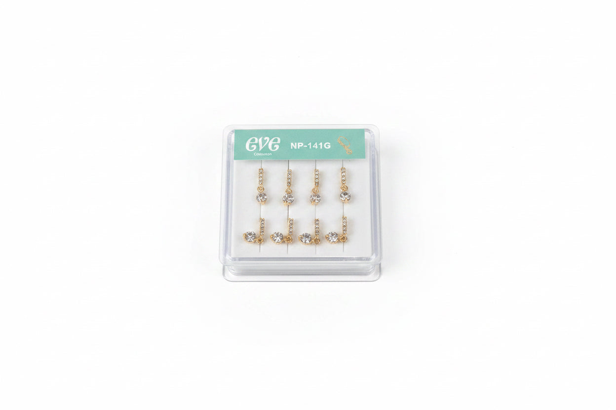 Eve collection 1 diamond nose hoops(Gold)
