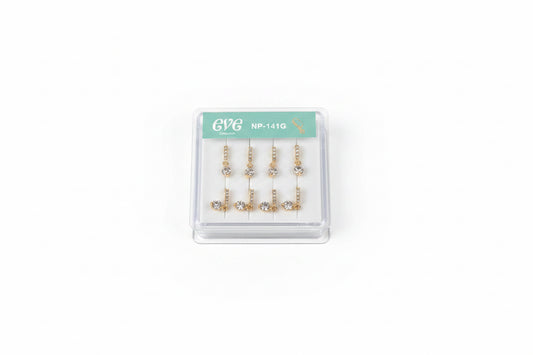 Eve collection 1 diamond nose hoops(Gold)
