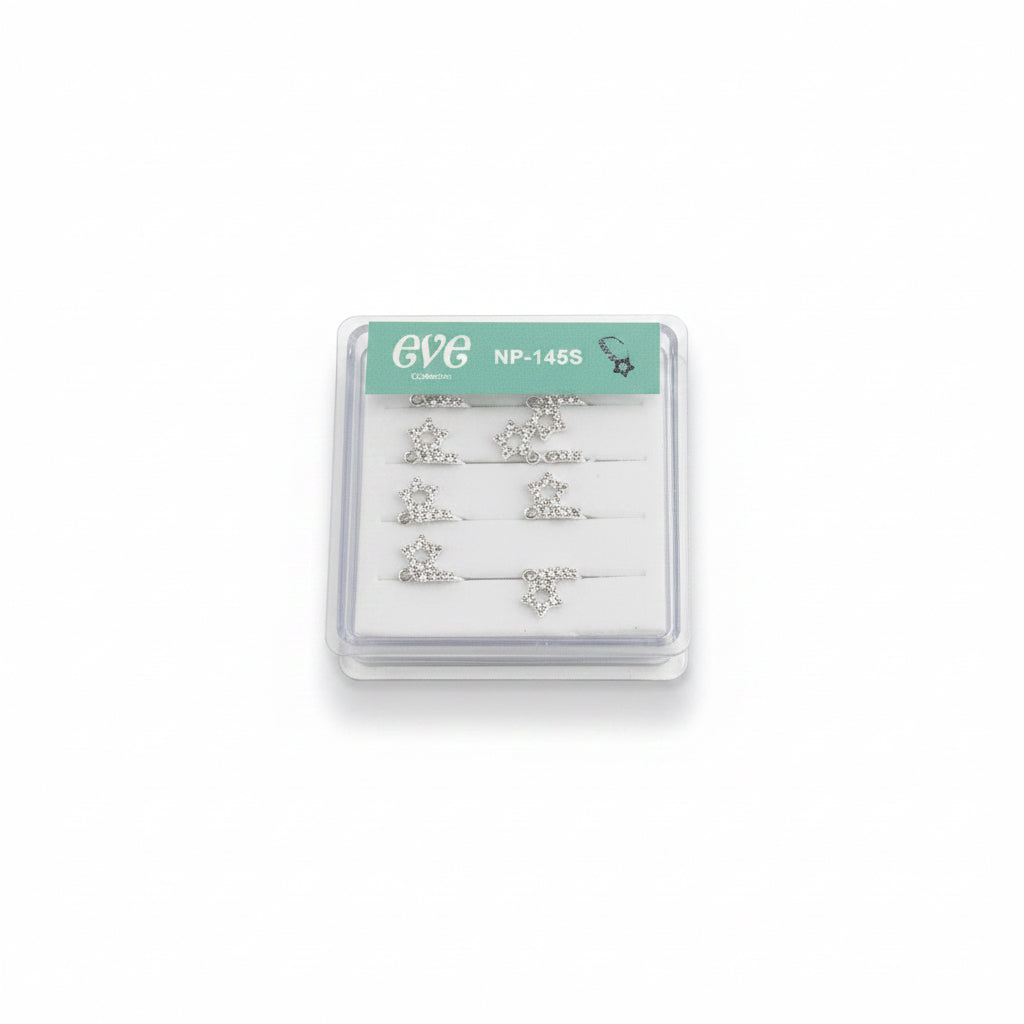 Eve collection star nose hoops(Silver)