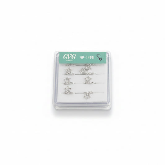 Eve collection star nose hoops(Silver)