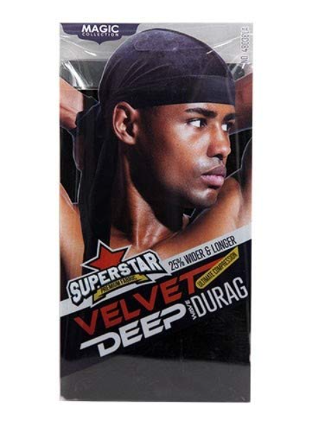 Magic Collection Velvet Deep Wave Durag (Black)