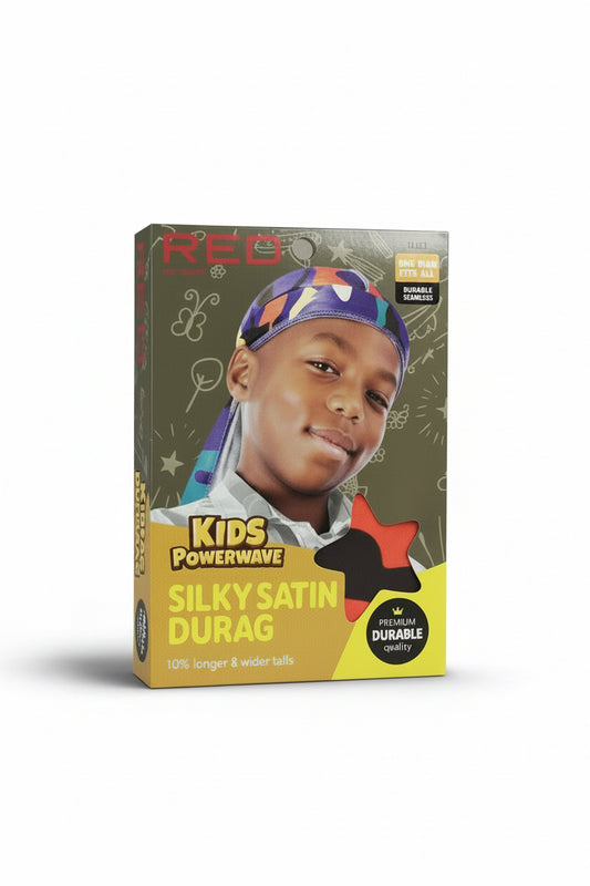 Red kids satin durag (Camouflage)