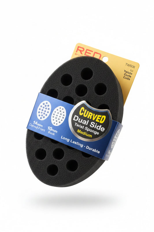RED Curved Dual Sided Twist Sponge (M)