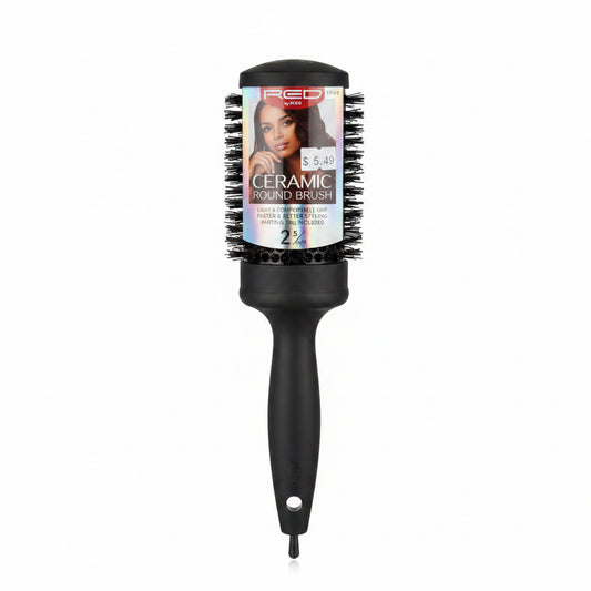 Red thermal round brush