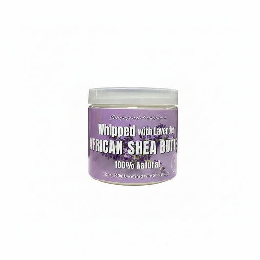 RA COSMETICS WHIPPED UNREFINED AFRICAN SHEA BUTTER - LAVENDER 12OZ