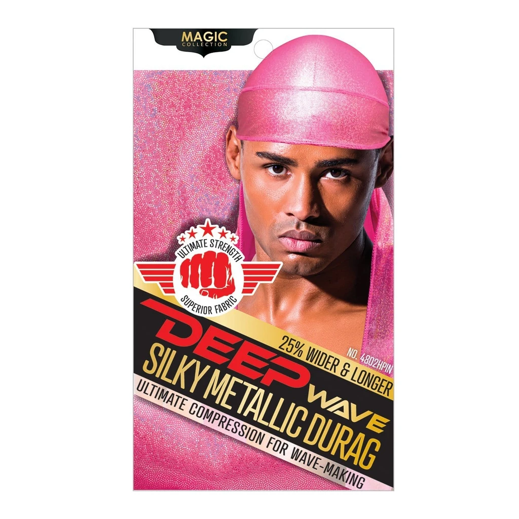 Magic Collection Deep Wave Silky Metallic Durag (Gold)