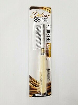Stellapro Solid Brass Medium Light Straight Comb